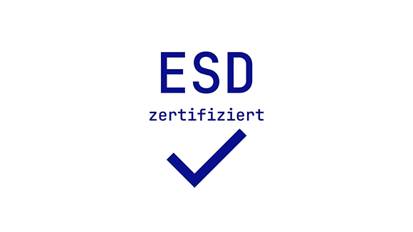 ESD zertifiziert - Unsere Zertifizierung nach DIN EN 61340-5-1 garantiert, dass alle unsere Produkte gemäß ESD-Standards behandelt werden.